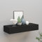 FENLAX Schubladenregal 60x23,5x10 cm MDF, Metall Schwarz Wandschrank Mit Schublade Schweberegal Mit Schublade Hängeschublade Floating Shelves