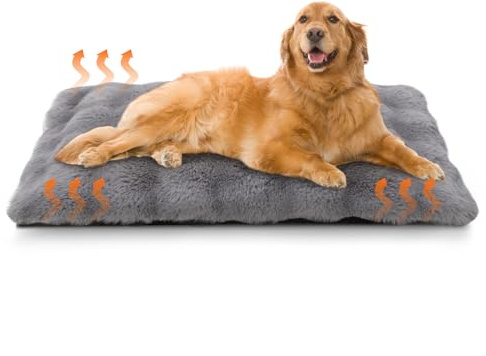 Wdmiya Coussin Auto-Chauffant Voyage Chat & Chien | Tapis Hiver Thermique Lit Animaux de Compagnie pour Intérieur & Exterieur, Lavable, Imperméable, Antidérapant,90x60cm
