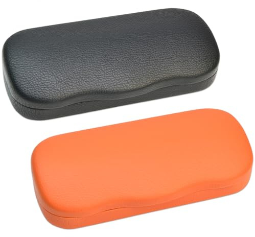 Glasses Case 2 Pack,Hard Shell Glass Case for Women,Sunglasses Case