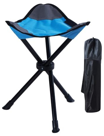 Genérico Taburete Trípode | Taburete de Tela Oxford de 3 Patas | Silla En Acero Estable Y Resistente,para Caza Viajes Jardín Picnic Al Aire Libre Acampada Festival Concierto Senderismo Playa Y Parque