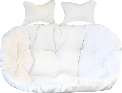 Coussin pour Fauteuil Suspendu Double Hamac, Coussins pour Fauteuils œUf 2 Places pour Terrasse ExtéRieure en Osier (Coussin Uniquement)(N)