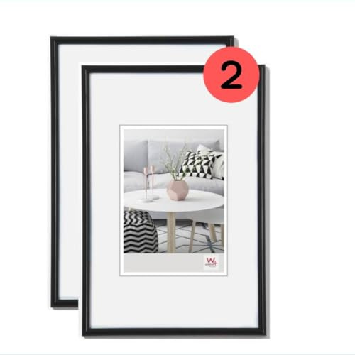 walther design Cadre photo Walther Design noir 13 x 18 cm double pack, cadre en plastique Galeria KB318HD