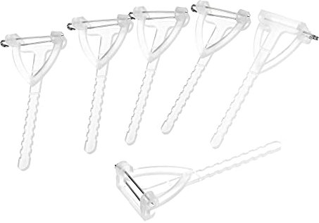 sourcing map Paket von 50 Plastik Sicherheitsnadeln Korsage Knopfloch für DIY Hochzeit Blume Bräutigam Brosche Weiß