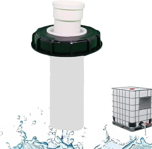 180° IBC-tanklock med tvättbart nylonfilter för IBC regnvattentank 1 000 liter, IBC-lockfilter tillbehör till IBC-tankar, nylon regnvattenfilter 165 mm