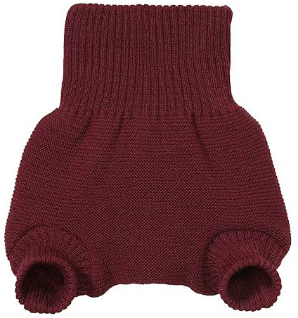Disana Newborn - Pantaloni per pannolini di lana, 100% lana merino biologica GOTS, IVN Best | Newborn neonato neonato, unisex, prodotto in Germania, cassis, 74-80 cm