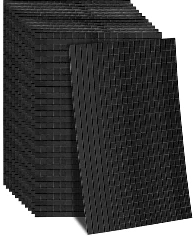 sourcing map Lot de 7 200 carreaux de mosaïque autocollants en verre pour boule à disco, bricolage, décoration KTV - Noir - 5 x 5 mm