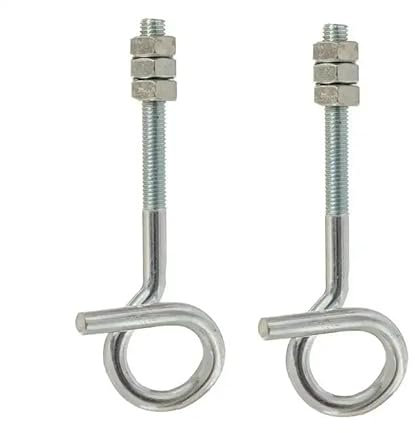 cyclingcolors 2x crochet pour balancoire M10 acier avec 3 écrous support attache fixation portique siège corde à nœud hamac arbre