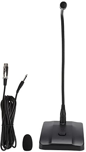 Beufee Microphone D'ordinateur, Microphone De Type Col De Cygne De Conférence Filaire De Bureau, Microphone à Condensateur Capacitif à Directivité en Forme De Cœur pour Les Jeux De Réunion