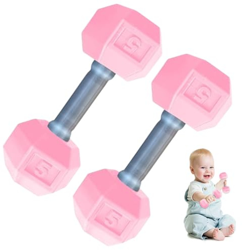 2 PCS HAUBBELLS POUR BÉBÉ Mini 1.8x4.7 Ensemble de levage de poids à main en silicone pour exercice fitness