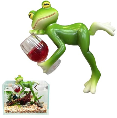 LUMOOM Figurines décoratives de jardin en forme de grenouille verte - Décoration de jardin - Pour jardin, balcon (C)