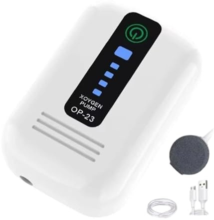 Pompe à aquarium silencieuse - Pompe à air d'oxygène silencieuse, doubles prises réglables | Pompe à air d'aquarium, bulle économe en énergie, aérateur fiable pour les petits et grands aquariums améli