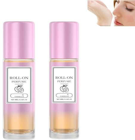 Vanilla Roll - sur parfum pour femmes et hommes, parfum fruité frais et durable, huile de parfum Rollerball portable, convient à toutes les occasions : travail, dates et fêtes, (2PCS)