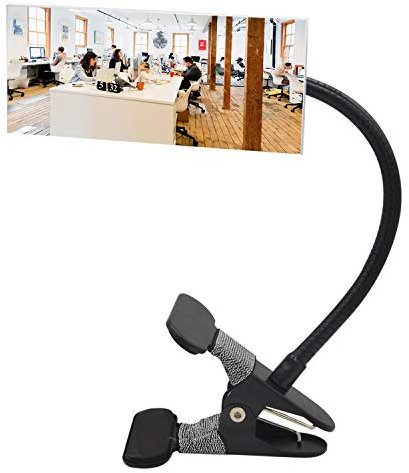 Ampper Clip On Security Mirror, Convex Cubicle Mirror for Personal Safety and Security Desk Rear View Monitors or Anywhere (6.69 x 2.95, Rectangle)