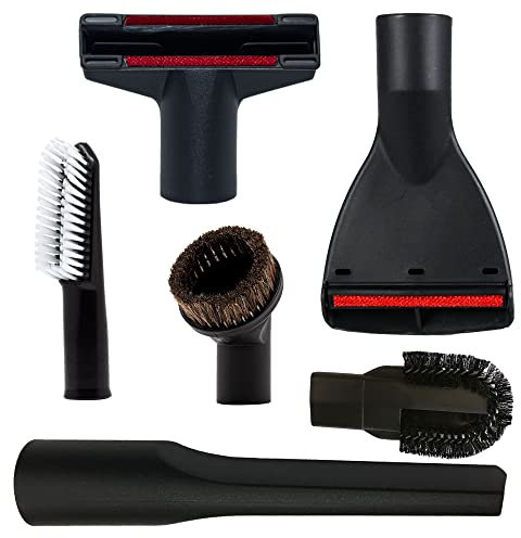 FixedByU Staubsauger Düsen Set (6-teiliges Düsenset) - 6er Staubsauger Düsenset Bodendüsen Bodenbürsten Staubsaugeraufsätze