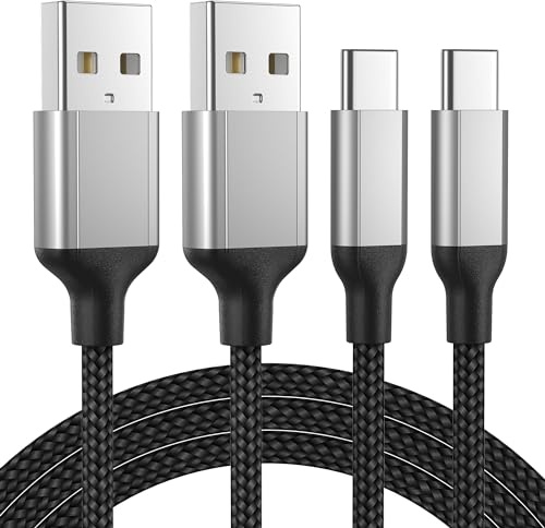 Acecene Cavo di ricarica USB a USB C 1 m, 2 pezzi, cavo di ricarica 3A USB C, cavo di ricarica rapida USB C, cavo dati USB tipo C compatibile con Huawei Samsung Galaxy S23 S22 S21 S20 Ultra Google