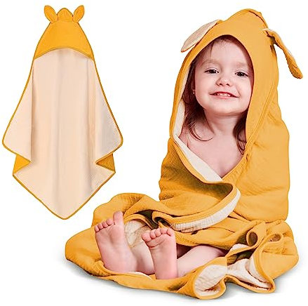 Baby Badetuch mit Kapuze Kapuzenhandtücher Kinder Jungen Mädchen 85x85cm
