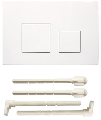 ACESOME - Placa de accionamiento para inodoro compatible con Geberit sigma01 sigma10 sigma20 sigma21 sigma30 sigma50 sigma60 placa de accionamiento de plástico para descarga de 2 cantidades (blanco)