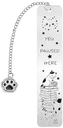 Cat Bookmark, Zinc Alloy Metal Aesthetics Kitten Bookmark for Reading Women Funny Gift Cute Reading Accessories for Men Women Cat Lovers Book Lovers