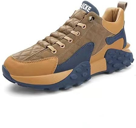 Men's Orthopedic Comfort Sneaker, Mens Slip on Running Non Slip Breathable Sneakers Tennis Shoes, for Walking Rock Climbing Trail Running(brown,9/44)