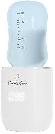 Baby's Brew Warmer 3.0 - Scaldabagno portatile da viaggio, doppia modalità di riscaldamento, riscalda latte materno, formula e acqua, a prova di perdite, tecnologia Smart Sensor, senza BPA, solo più