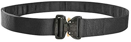Tasmanian Tiger TT Modular Belt längenverstellbarer, modularer Dienst-Gürtel mit Lasercut-Molle, Koppel-Gürtel mit Cobra-Schließe, Schwarz,Gr. S