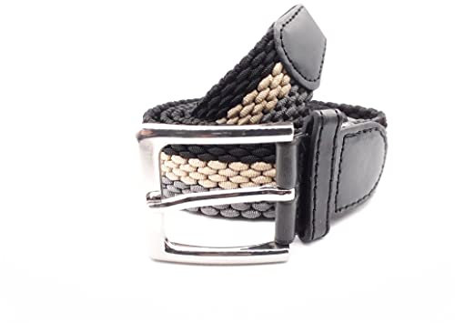 Matec 1 x Stretchgürtel 3 farbig gestreift mit 115 cm Gesamtlänge und 3,5 cm Breit elastisch geflochten und dehnbar!