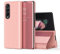 SIYOPINPFY Kompatibel mit Samsung Galaxy Z Fold 3 5G Hülle Clear View, Makeup Spiegel Handyhülle Klappbar Flip Ständer stoßfest Ganzkörper Schutzhülle für Samsung Galaxy Z Fold 3 5G, Mirror Roségold