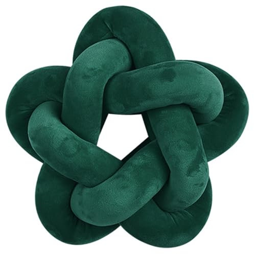 Muzrunq Knotenkissen, 12,6 -Zoll -Sternform Smaragdgrün -Wurfkissen, weiches bequemes Knottekissen, grüne dekorative Kissen für Home Office Kinder Zimmerdekoration