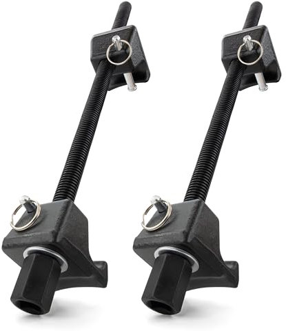 HASKYY Federspanner Federbeinspanner Satz 380mm Universal Spannweite mit Sicherheits Pins für KFZ PKW-Bereich Tieferlegung Stossdämpfer Montagespanner Tuning