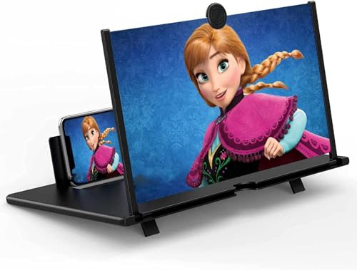 AiMeiteng Amplificador de Pantalla para Movil, 18 Pulgadas HD Lupa para Móvil, 3D Pantalla Aumento movil para Ver Películas y Videos, Lupa Pantalla Plegable para Todos los Smartphones