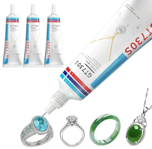3 X 60ml Pegamento Para Joyería Transparente, Resistente Pegamento Para Joyas Extrafuerte Für Multiusos Para Pegar Con Precisión Piedras Preciosas, Perlas Y Pedrería