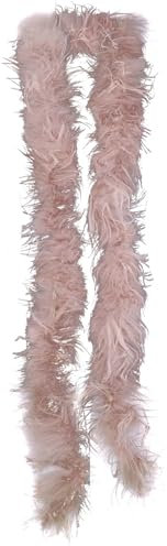 Federboa Weihnachtsboa, 200CM Federboa Flauschige Straußenfeder Verkleidungszubehör Halloween Handwerk Hochzeitsdekoration Girlande Federschal Damen Mädchen Karnevals Kostüm Accessoire,Rosa #2