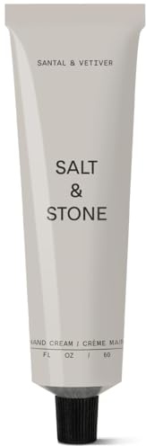 Salt & Stone Hand Cream for Women & Men | Hydrates, Nourishes & Softens Skin | Restores Dry Cracked Hands | Fast-Absorbing | Cruelty-Free & Vegan | Santal & Vetiver 2 fl oz