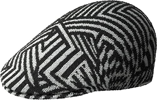 Kangol Virtual Grid 507 Flat Cap by Damer/Herrar - keps med skärm Sommar Vår-sommar - XL (60-61 cm) svart-vit