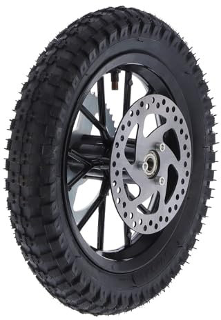 12,5x2,75 po Pneu de Roue Arrière, Antirouille Résistant à Corrosion Jante Métal Pneu Antidérapant Pneu Arrière Sans Chambre à Air pour Mini-moto Tout-terrainCoolster 49 cc 2 tempsQG-50