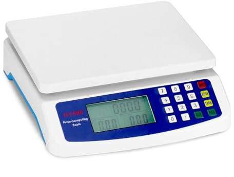 QWORK® Elektronische Küchenwaage 30 kg, digitale küchenwaage mit LCD-Display, Batterien nicht enthalten
