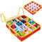SIYNPAV Toy Storage Organizer Case Compatible with Lego Bricks, Tearproof Carrying Case with Waterproof Clear Lid for Lego Accessories, Christmas Ornament Storage Box for Lego Containers Storage Red