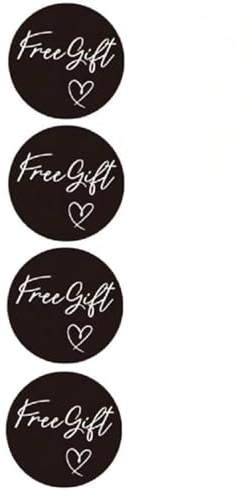 CAA Trading™ 100 x Black Gift Stickers Free Labels Gifts Crafts Presents Home Made Gifts (2.5cm) 25mm (100 Stickers)