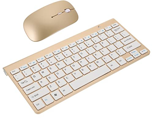 Tofficu Clavier et Souris sans Fil Silencieux 2,4g Récepteur USB, Expérience de Saisie Confortable, Design Compact pour Usage Quotidien et Voyage d'affaires