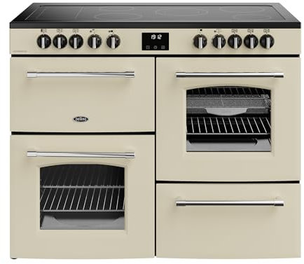 Belling Farmhouse 110E 110cm Electric Range Cooker with Ceramic Hob - Cream - A/A Rated
