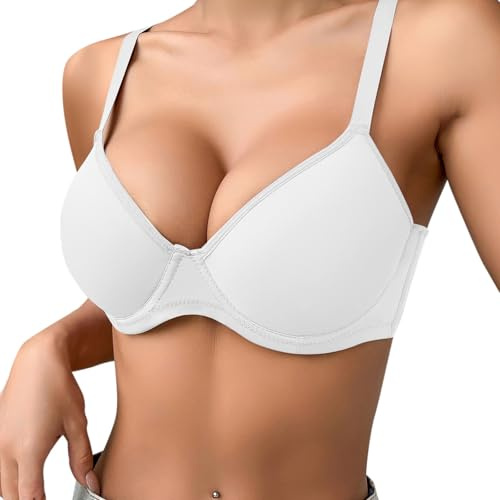 Dirndl Push Up BH Damen Oktoberfest Balconette Rückenfrei Halbschale Bra Leicht Lingerie Trachtenmieder klassische Unterwäsche Sexy Damen-BHS, A5 blanco., 90B
