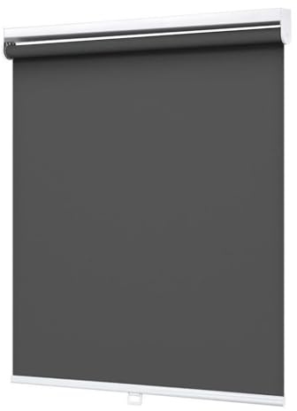 tow000ack Tenda Oscurante a Rullo Senza Fili,Tessuto di Poliestere Grigio Scuro,Avvolgibile per Finestre,con Sistema a Molla,Protezione Solare,Personalizzate,Larghezza x Altezza (90cm x 140cm)