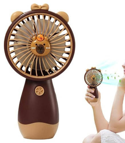 Generico Ventilador portátil recargable – Capybara USB recargable de exterior | Ventiladores eléctricos de mano, para verano, viajes, camping, playa, festivales, deportes, oficina, senderismo