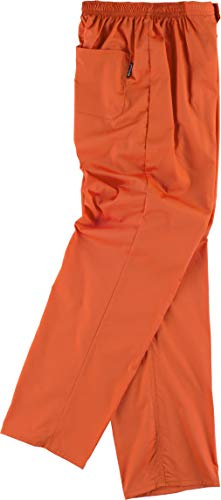 Work Team Pantalón Sanitario con Cintura Elástica, bragueta de Cremallera, sin Bolsillos. Hombre Naranja XL