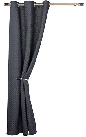 Ontario Charcoal Thermal Winter Quilted Door Curtain- Saves Energy, Reduce Draughts, Lower Bills