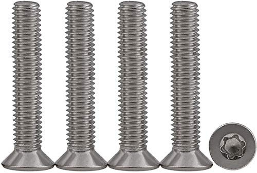 Drenky 10 pièces M5 x 40 Vis à tête fraisée Vis Torx en acier inoxydable 304 Vis à Métaux Entraînement Standard Vis entièrement filetées Pour l'équipement de machine et les meubles à la maison