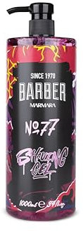BARBER MARMARA Rasiergel Männer No.77 - Herren Rasiergel transparent 1000ml - Shaving Gel Men - präzise Rasur der Bartkonturen - Schäumt nicht - Kühlt die Haut - mit Pumpenspender - bartpflege
