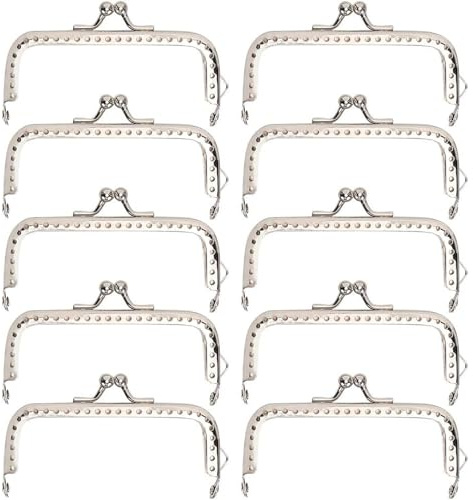 Lwuey 10 Piezas Boquillas para Monedero de 8.5 cm Marcos Metálicos DIY