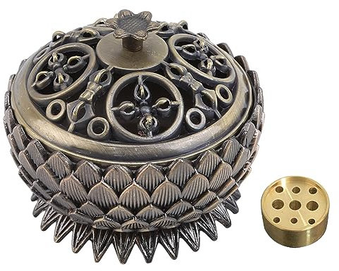 FEMONGY porta incenso per bastoncini, portaincenso, bruciatore incenso in grani, per la decorazione della casa da tè dellhome office, 7 * 6cm