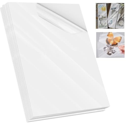 25 Stück Kaltlaminierfolie,A4-Laminierfolien Selbstklebend,Kalt Laminierfolien,Wasserdichte, Für Botanische Exemplare, Fotos, Dokumente, Karten